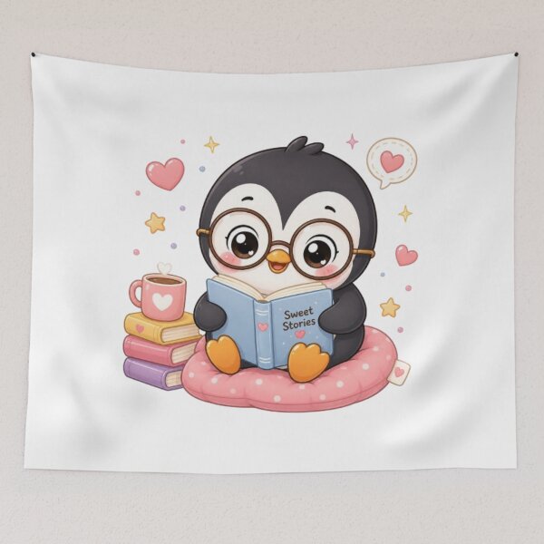 Item preview, Cute Kawaii Penguin Sticker | Penguin Reading Book | Book Lover Sticker | Cute Reading Aesthetic | Kawaii Animal Sticker designed and sold by Vegasstickers.