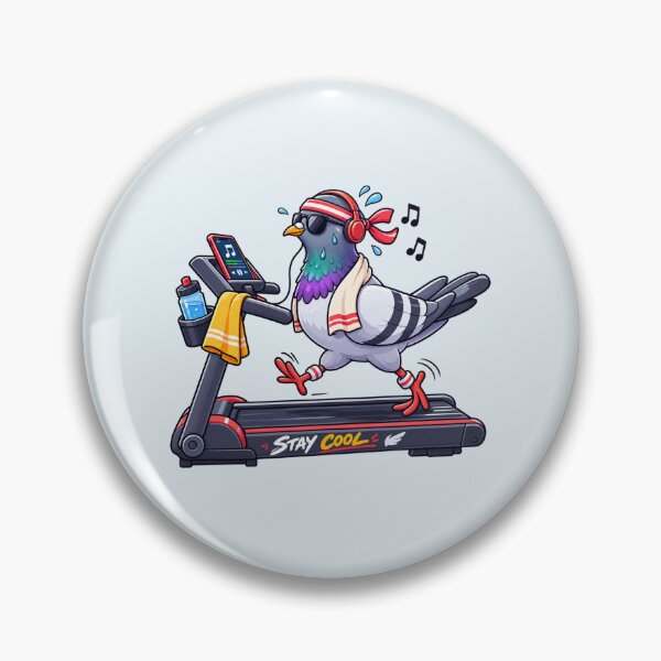 Item preview,  Funny Fitness Pigeon – Cute Workout Bird Running on Treadmill designed and sold by waikibi ⭐⭐⭐⭐⭐.