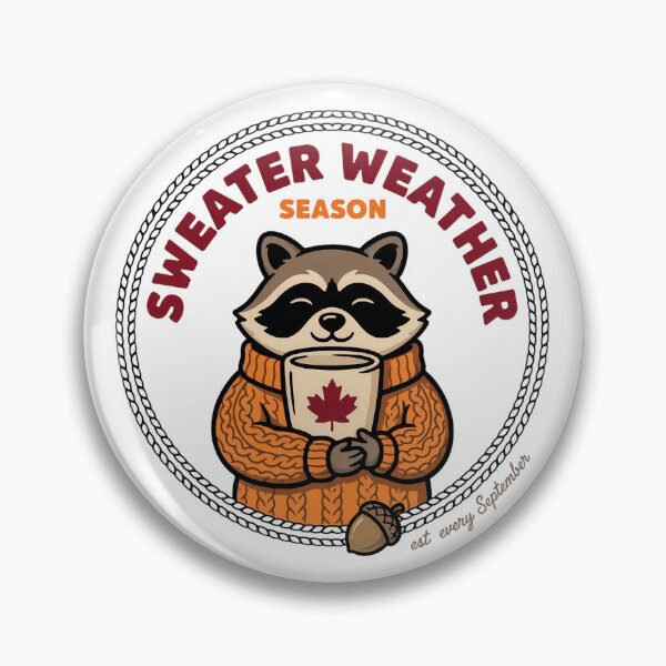Item preview, Sweater Weather Season Raccoon – Cute Cozy Coffee Autumn Design designed and sold by LYRA-Concepts.