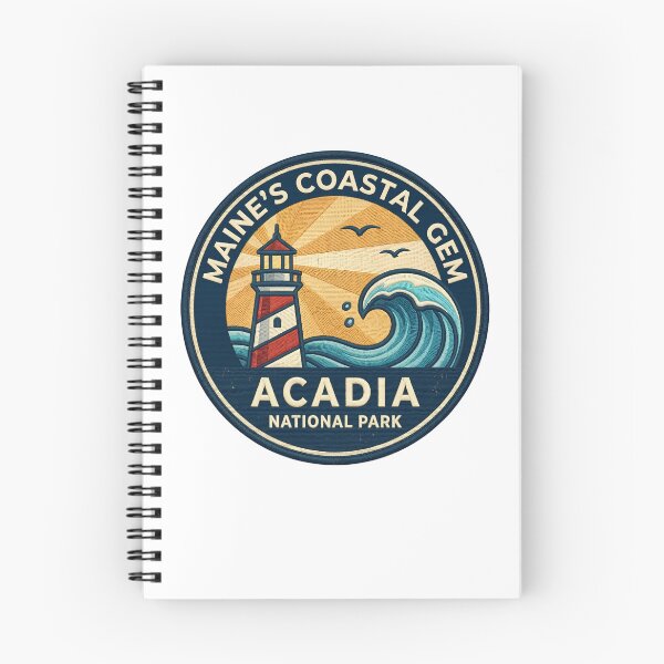 Item preview, Acadia National Park Maine Coastal Gem Vintage Lighthouse Patch designed and sold by LittleArij.