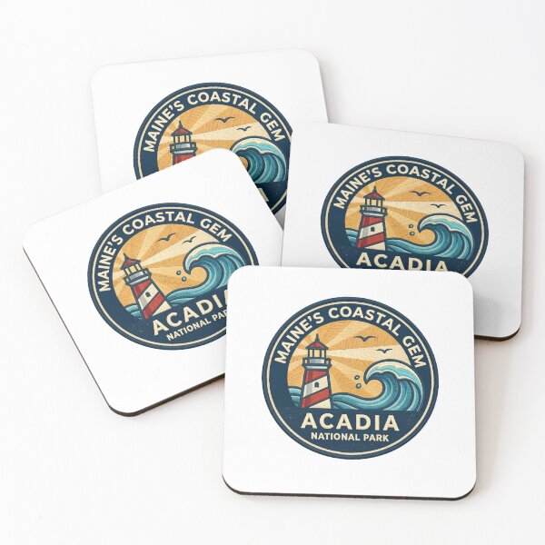Item preview, Acadia National Park Maine Coastal Gem Vintage Lighthouse Patch designed and sold by LittleArij.
