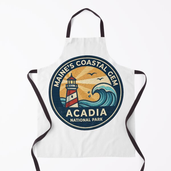 Item preview, Acadia National Park Maine Coastal Gem Vintage Lighthouse Patch designed and sold by LittleArij.