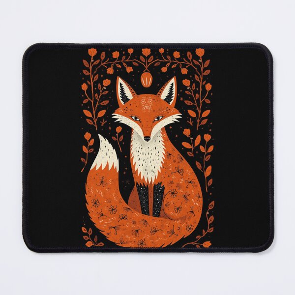 Item preview, Scandinavian Folk Art Orange Fox designed and sold by Sarcastic designs.