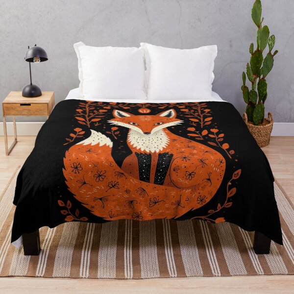 Item preview, Scandinavian Folk Art Orange Fox designed and sold by Sarcastic designs.