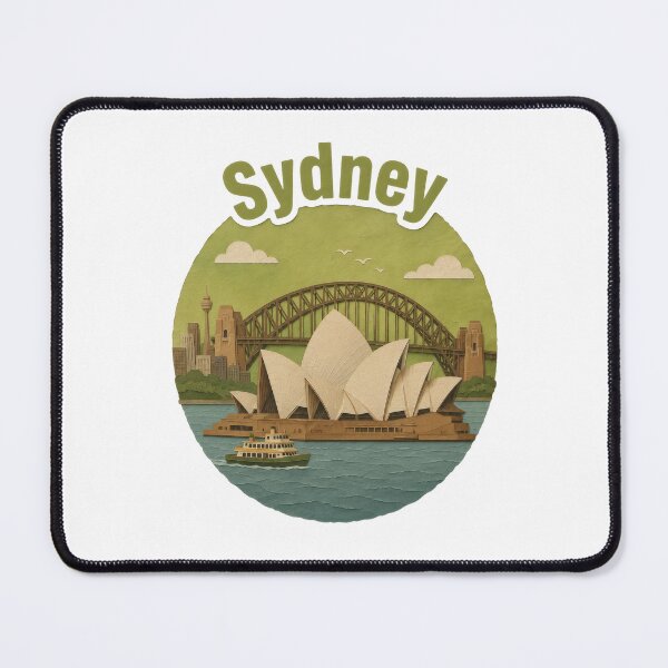 Item preview, Sydney Paper Collage with Opera House and Harbour Bridge designed and sold by RiderSpoon.