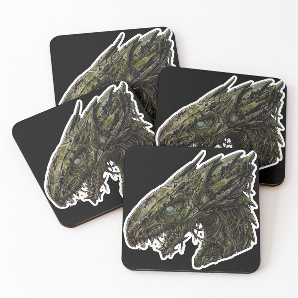 Item preview, Overgrown Ancient Mecha Dragon Mossy Relic Golem Sticker designed and sold by bug4j_DragonLab.