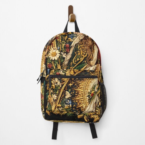 Item preview, Renaissance Saint Embroidery – Sunflower Halo Botanical Icon Art designed and sold by Emoji Emblems.