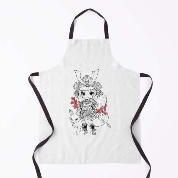 Item preview, cute chibi samurai girl fox designed and sold by cutemakerotart.