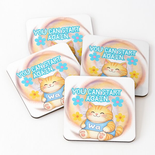 Item preview, You Can Start Again – Kawaii Tabby Cat designed and sold by Wawa5656.
