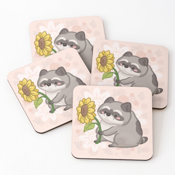 Item preview, Jimothy Raccoon Holding a Sunflower designed and sold by Khotekmei.