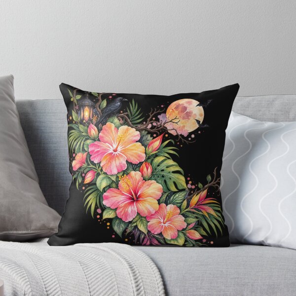 Item preview, Cute Tropical Halloween Hibiscus | Spooky Floral Art designed and sold by IamNolmo.