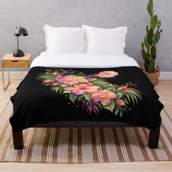Aperçu de l'œuvre Hibiscus tropical mignon pour Halloween | Art floral effrayant créée et vendue par IamNolmo.