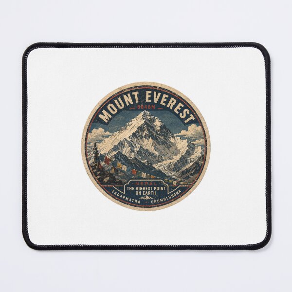 Artikelvorschau, Mount Everest / Nepal Himalayas Mountain Retro Graphic entworfen und verkauft von FanFueledStickers.
