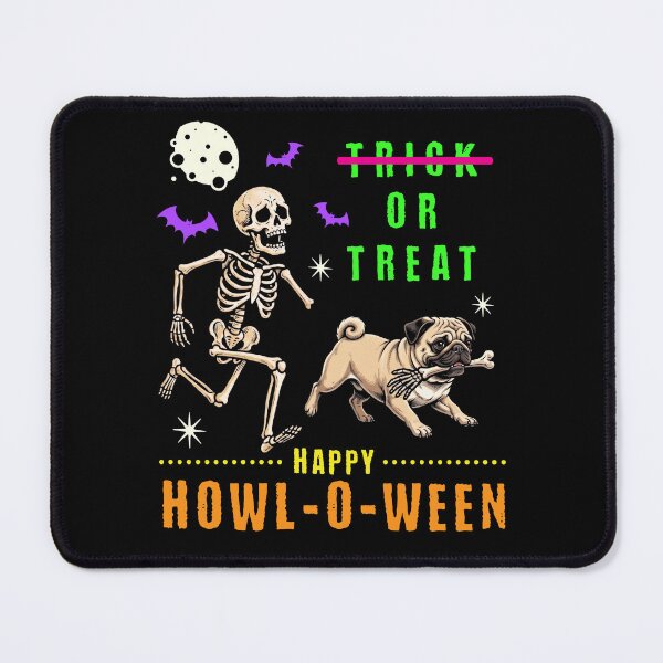 Item preview, Pug Skeleton Howl-O-Ween Trick or Treat designed and sold by d247.