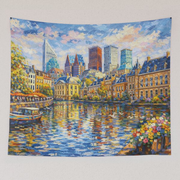 Item preview, A painting of Den Haag, the Netherlands – A Beautiful place in Europe. designed and sold by GalleryKauffeld.