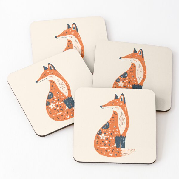 Item preview, Scandinavian Folk Art Orange Fox designed and sold by Sarcastic designs.