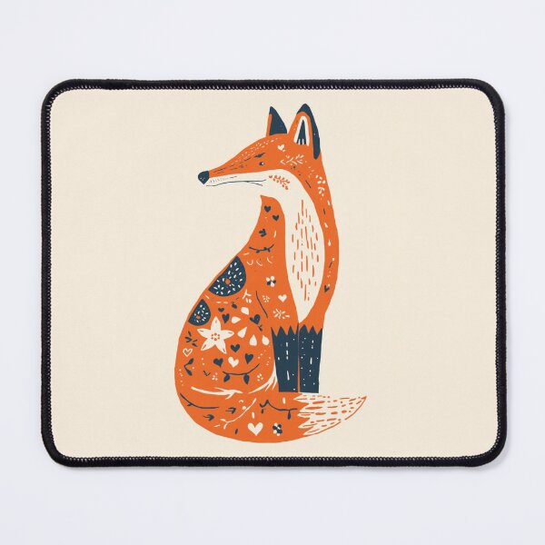 Item preview, Scandinavian Folk Art Orange Fox designed and sold by Sarcastic designs.