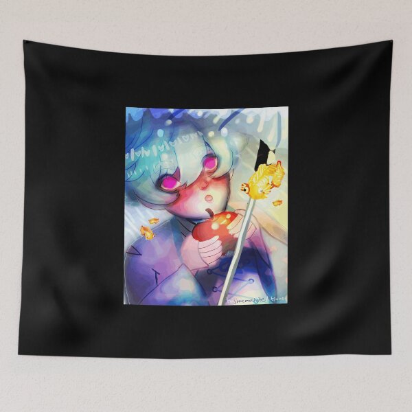 Item preview, Whimsical Character with Apple and Goldfish designed and sold by Fibi-studio.