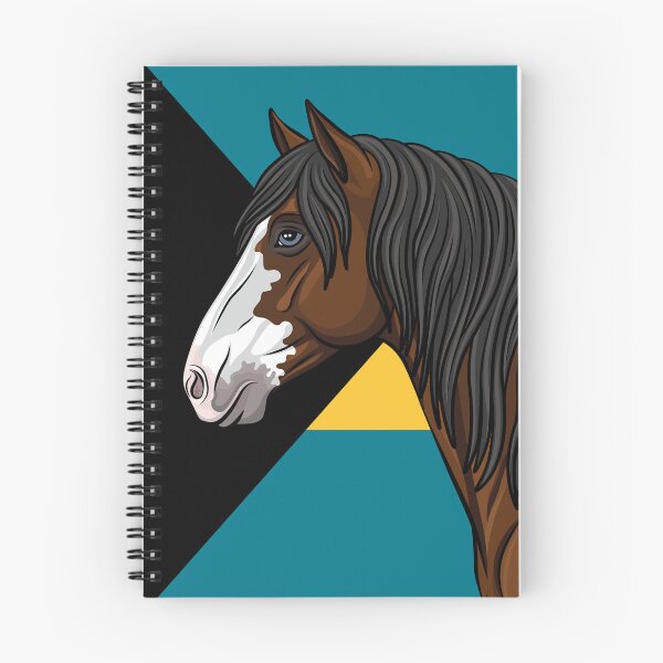 Item preview, The head of the Abaco horse and the flag of the Bahamas designed and sold by Cheval-de-coeur.