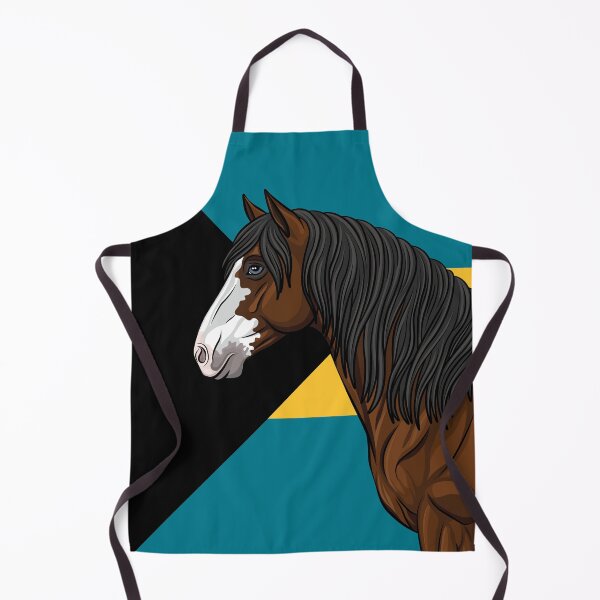 Item preview, The head of the Abaco horse and the flag of the Bahamas designed and sold by Cheval-de-coeur.