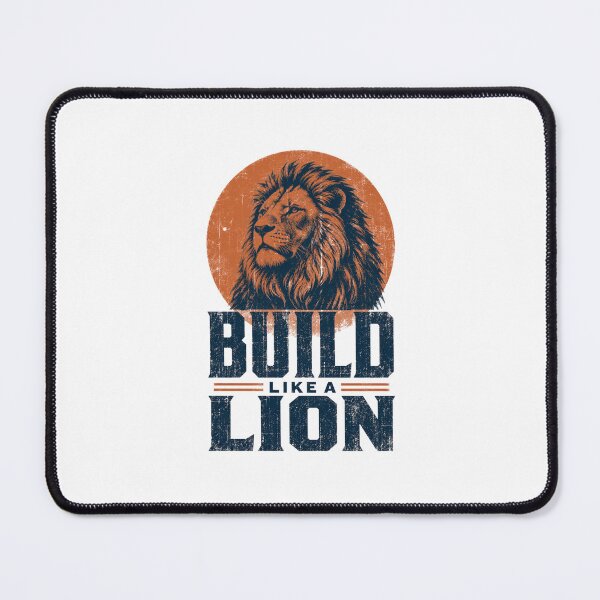 Item preview, Build Like a Lion Vintage Retro Grunge Gym Motivation Graphic designed and sold by Bennie Singh.