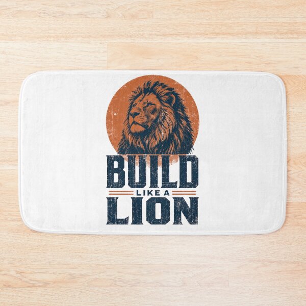 Item preview, Build Like a Lion Vintage Retro Grunge Gym Motivation Graphic designed and sold by Bennie Singh.