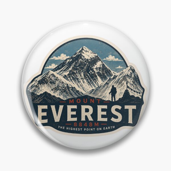 Item preview, Mount Everest / Nepal Himalayas Mountain Retro Graphic designed and sold by FanFueledStickers.