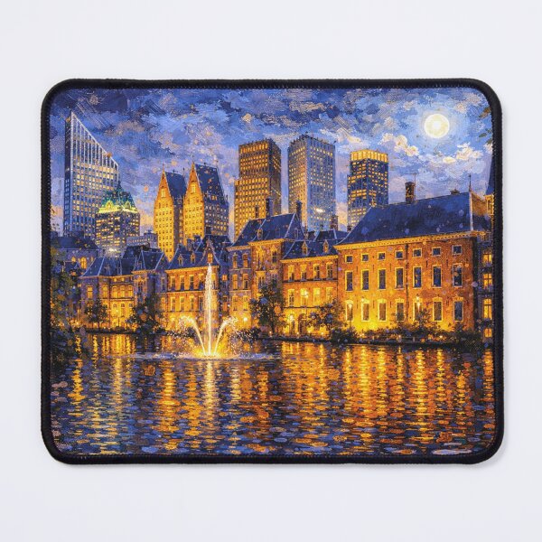 Item preview, Den Haag by Night painting, the Netherlands – A Beautiful place in Europe. designed and sold by GalleryKauffeld.