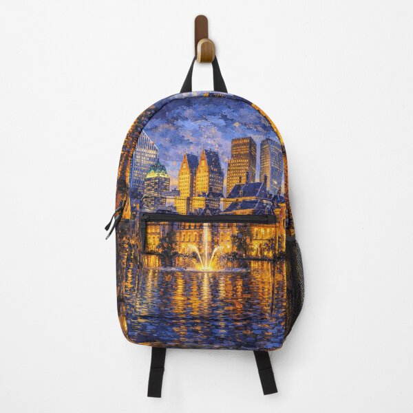 Item preview, Den Haag by Night painting, the Netherlands – A Beautiful place in Europe. designed and sold by GalleryKauffeld.