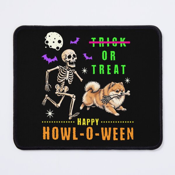 Item preview, Pomeranian Skeleton Howl-O-Ween Trick or Treat designed and sold by d247.
