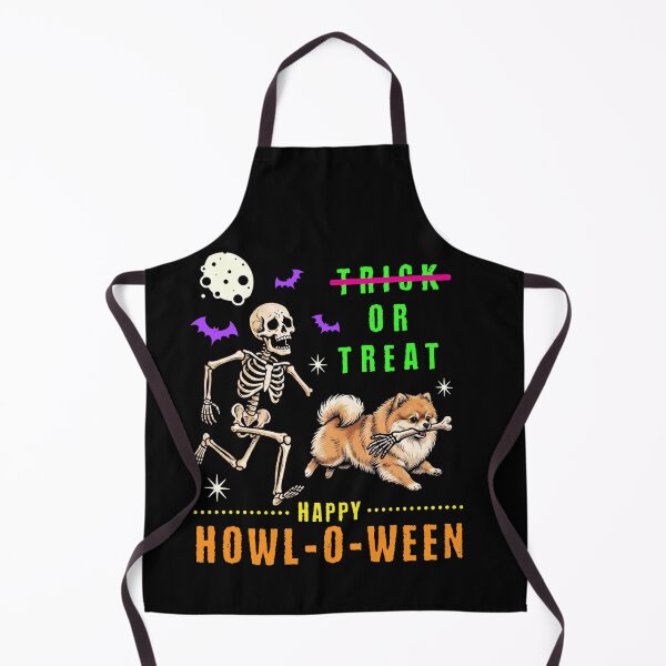 Item preview, Pomeranian Skeleton Howl-O-Ween Trick or Treat designed and sold by d247.