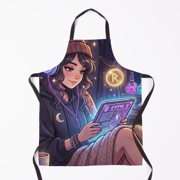 Item preview, Lofi Anime Girl Wall Art | Modern Witch Aesthetic Poster | Cozy Gamer Gift designed and sold by YNAMREG.