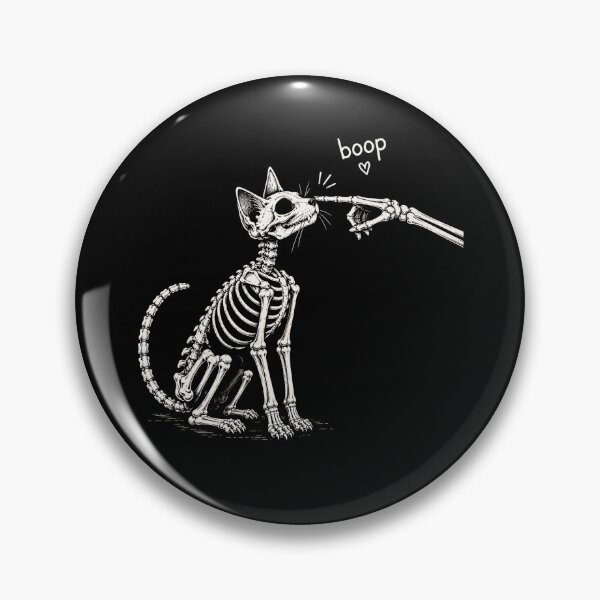 Item preview, Funny Black Cat and Skeleton Hand Boop Halloween designed and sold by Kladhadredo.