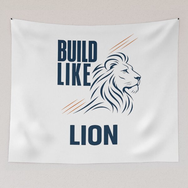 Item preview, Build Like a Lion Minimalist Line-Art Modern Gym Motivation Graphic designed and sold by Bennie Singh.