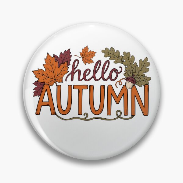 Item preview, Hello Autumn – Fall Leaves and Acorn Typography Design designed and sold by LYRA-Concepts.