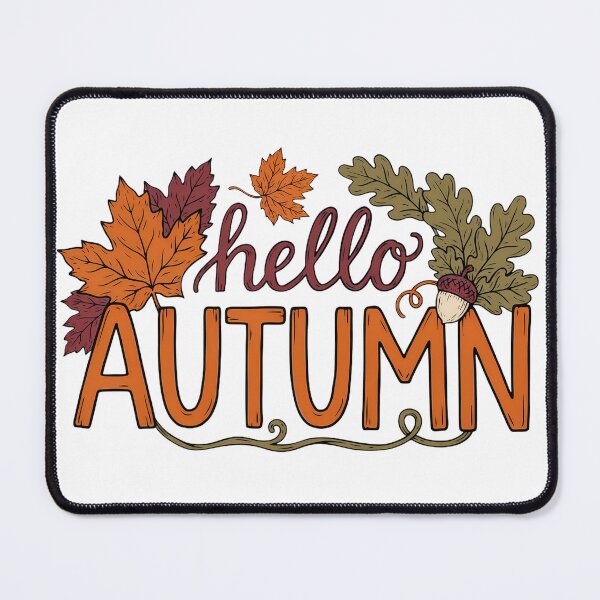 Item preview, Hello Autumn – Fall Leaves and Acorn Typography Design designed and sold by LYRA-Concepts.