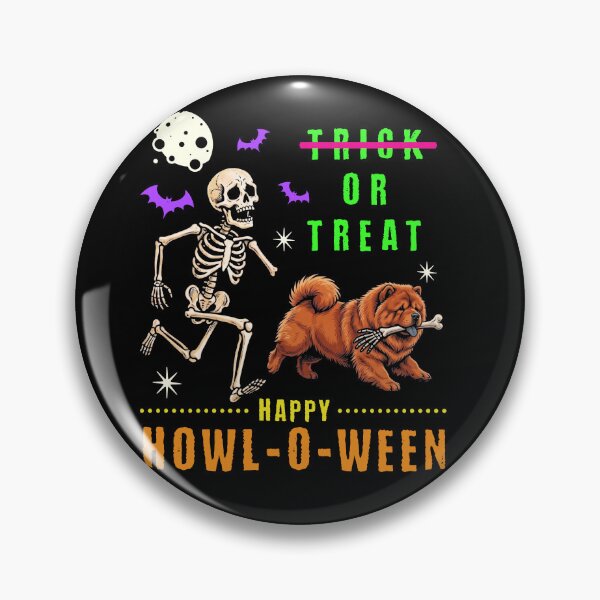 Item preview, Happy Howl-O-Ween Skeleton Dog Trick or Treat designed and sold by d247.