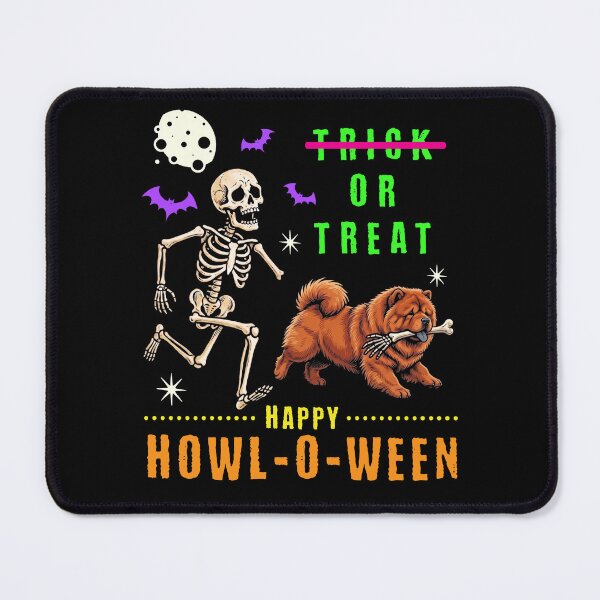 Item preview, Happy Howl-O-Ween Skeleton Dog Trick or Treat designed and sold by d247.