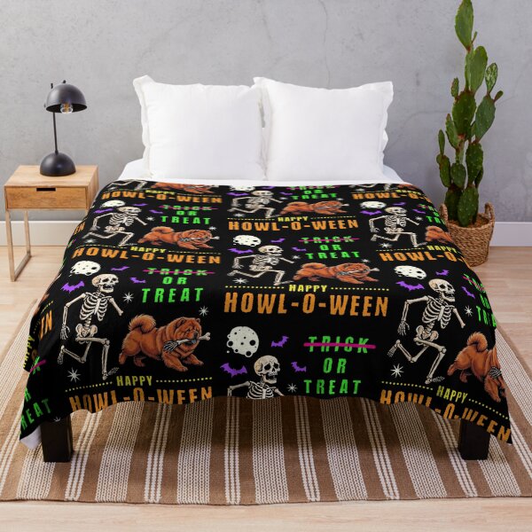 Item preview, Happy Howl-O-Ween Skeleton Dog Trick or Treat designed and sold by d247.