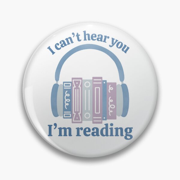 Item preview, I Can’t Hear You I’m Reading Blue Audio Book Stack with Headphones designed and sold by winterpumpkin.
