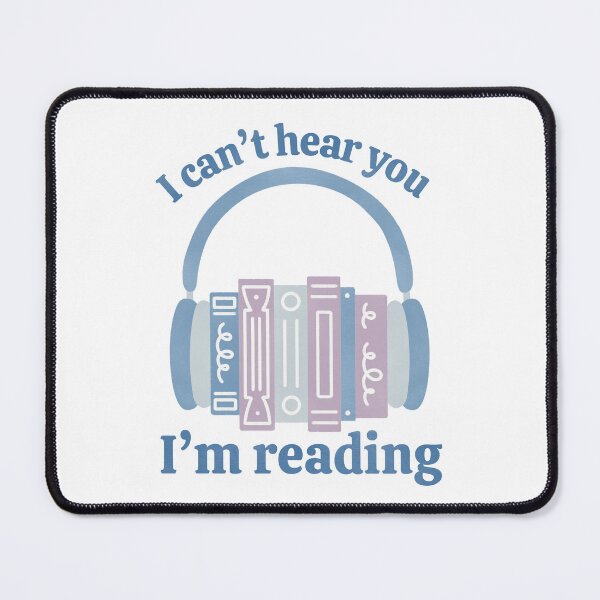Item preview, I Can’t Hear You I’m Reading Blue Audio Book Stack with Headphones designed and sold by winterpumpkin.