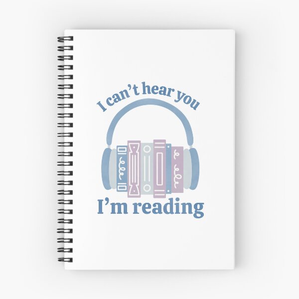 Item preview, I Can’t Hear You I’m Reading Blue Audio Book Stack with Headphones designed and sold by winterpumpkin.