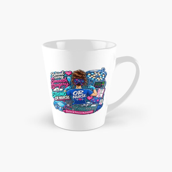 Item preview, OR Nurse Strong Behind Every Surgery designed and sold by Nurse Vibes Studio.