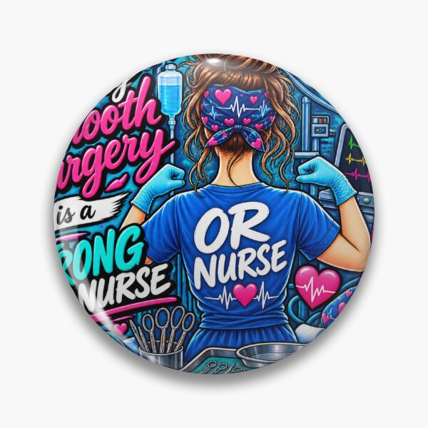 Item preview, OR Nurse Strong Behind Every Surgery designed and sold by Nurse Vibes Studio.