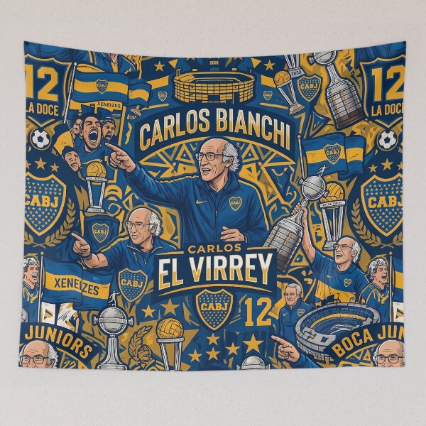 Item preview, Boca Juniors Manager Carlos Bianchi El Virrey Riquelme designed and sold by ART ATTACK ZONE.