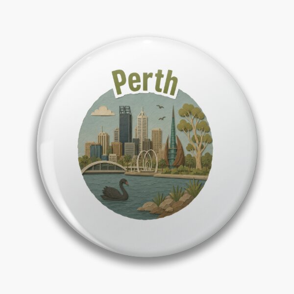 Aperçu de l'œuvre illustration Perth vintage créée et vendue par RiderSpoon.