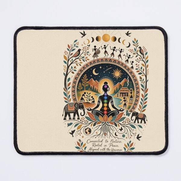 Item preview, Warli Chakra Meditation – Nature, Universe & Inner Peace designed and sold by Chirayu1111.