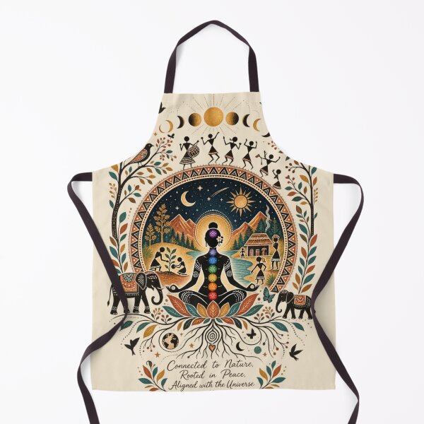 Item preview, Warli Chakra Meditation – Nature, Universe & Inner Peace designed and sold by Chirayu1111.