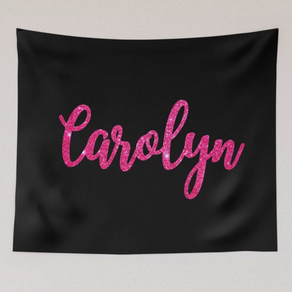Item preview, Carolyn Hot Pink Sparkly Personalised Name Design designed and sold by CamilasPrints.