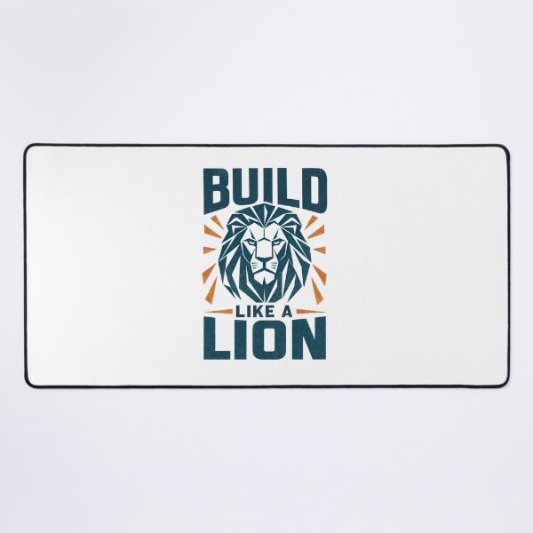 Item preview, Build Like a Lion Geometric Low Poly Lion Head Gym Motivation Graphic designed and sold by Bennie Singh.